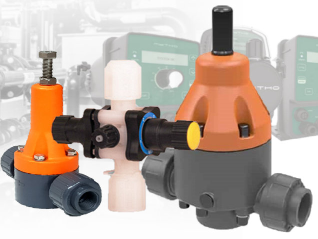 Multifunction pressure relief and pressure loading valve for chemical dosing pumps