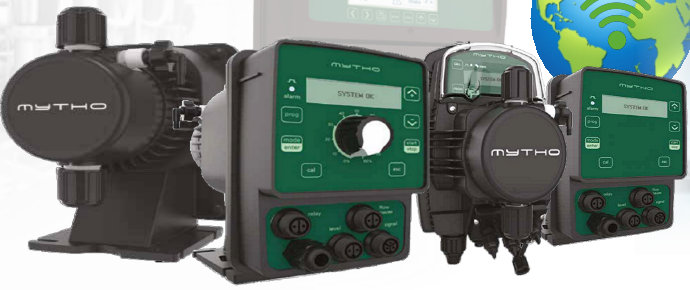 Dosing pumps with integrated pH and redox controller with PID control software suitable for multiple commercial and industrial water 
treatment process control applications