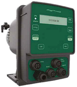 The YG Model proportional metering pumps in surface mounted housing for multiple proportional dosing applications